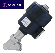 Pneumatically-operated valve 21IA seriesflow controlangle seat