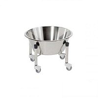 Trolley-mounted surgical basin stand 60.801055stainless steel