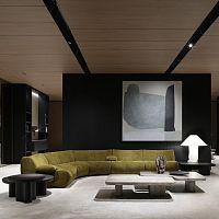 Modular sofa ERNESTcontemporaryvelvetwooden