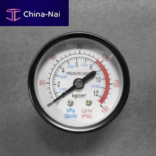 Analog pressure gauge for compressed gasprocess