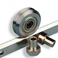 Linear guide with ball bearing DualVee®stainless steeltrack