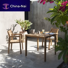 Contemporary dining table ZANIA 080irokoiroko basesquare