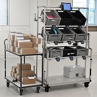 Order-picking cart shelf