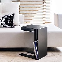 Contemporary side table LINpowder-coated steelsteel baserectangular
