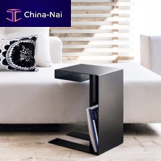 Contemporary side table LINpowder-coated steelsteel baserectangular