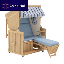 Canopy garden bed STRANDKORB MARINE STRIPESsinglecontemporaryreclining