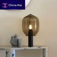 Table lamp LIGHTHOUSE floor-standinganodized aluminumblown glass