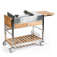 Home service trolley TOMBOY : DUO UNICOgardenteakstainless steel