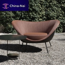 Original design armchair D.154.2fabricbrownwhite