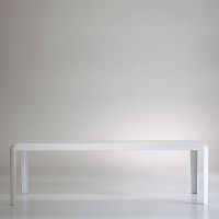 Contemporary table FERROsheet metalrectangularsquare
