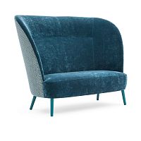 Contemporary sofa ROSE 03053fabricleatherblue