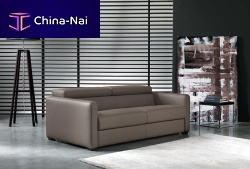 Sofa bed VERSUScontemporaryleatherbrown