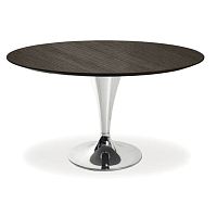 Contemporary table DISCOVERYchromed metalchromed metal baseround