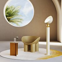 Floor-standing lamp AURORAmetalglasscontemporary