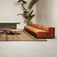 Modular sofa LIFEcontemporaryfabricbrown