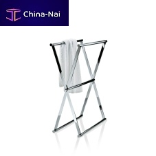 2-bar towel rack CROSS 1floor-standingchrome-plated brass