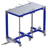 Cleaning trolley Q-100-0089 metalshelfsix-wheel