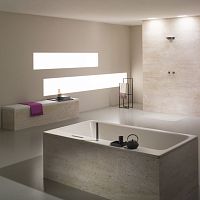 Home bathtub ASYMMETRIC DUOcontemporarydeepenameled metal