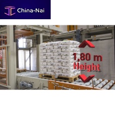 High level infeed palletizer bag