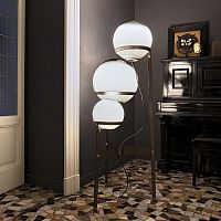 Floor-standing lamp BUBBLE BOBBLEmetalblown glassoriginal design