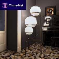 Floor-standing lamp BUBBLE BOBBLEmetalblown glassoriginal design