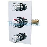 Double-handle shower mixer tap TMTI2R34VCbuilt-inthermostaticchromed metal