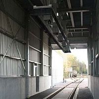 Railroad car loading system max. 1 500 t/h
