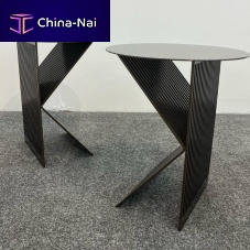 Original design side table K steelsteel baseround