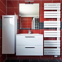 Double washbasin cabinet ANTARA : BLANC | NOIRwall-hungmelaminecontemporary