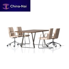 Contemporary table DS-790oakmetal baserectangular