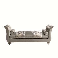 Contemporary daybed First Lady fabricsolid woodbeech base