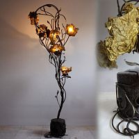 Floor lamp AETASwrought ironoriginal designoutdoor