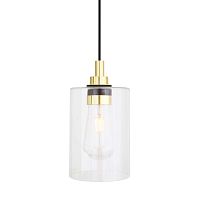 Pendant lamp CALDER polished brassglasstraditional