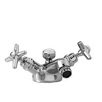 Double-handle bidet mixer tap 3604countertopchrome-plated brassbathroom