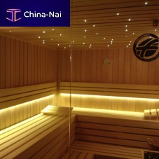 Contemporary ceiling light STAR-STUDDED SKYglassLEDfor sauna