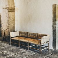 Contemporary sofa RADASSI strawnatural oak3-seater