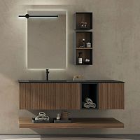 Wall-hung washbasin cabinet RT06 RuledHPLcontemporarywithout door