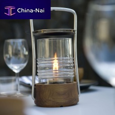 Portable lamp BOLLARD glassmetalteak
