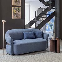 Contemporary sofa Madame Butterflyfabricleatherbeige