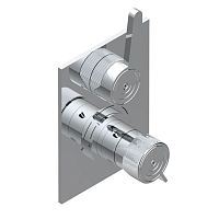 Shower mixer tap ZOOM.12wall-mountedthermostaticchromed metal