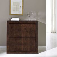 High chest of drawers T-880contemporarywalnutcustom