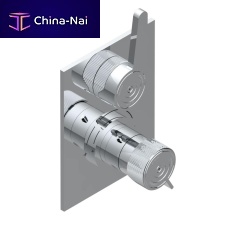 Shower mixer tap ZOOM.12wall-mountedthermostaticchromed metal