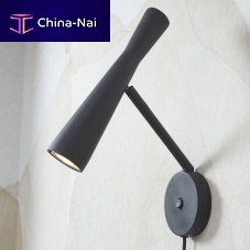 Contemporary wall light BORDEAUX/W/B indoorironround