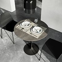 Contemporary high bar table Flte HPLoakwalnut