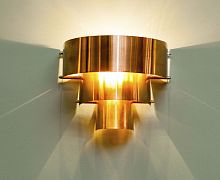 Contemporary wall light DECoutdoorcoppercurved
