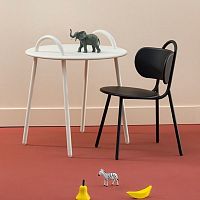 Contemporary table swimpainted metalmetal baseround