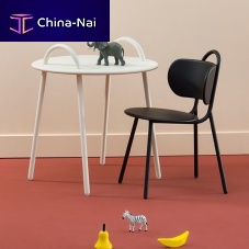 Contemporary table swimpainted metalmetal baseround