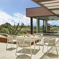 Contemporary dining table Terramareporcelain stonewarealuminum baserectangular