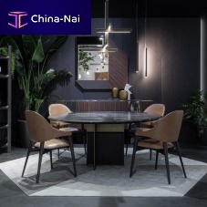 Contemporary dining table KALSmarblemetal baserectangular