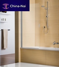 Folding bath screen MULTI-S 4000: GBP1tempered glassframeless